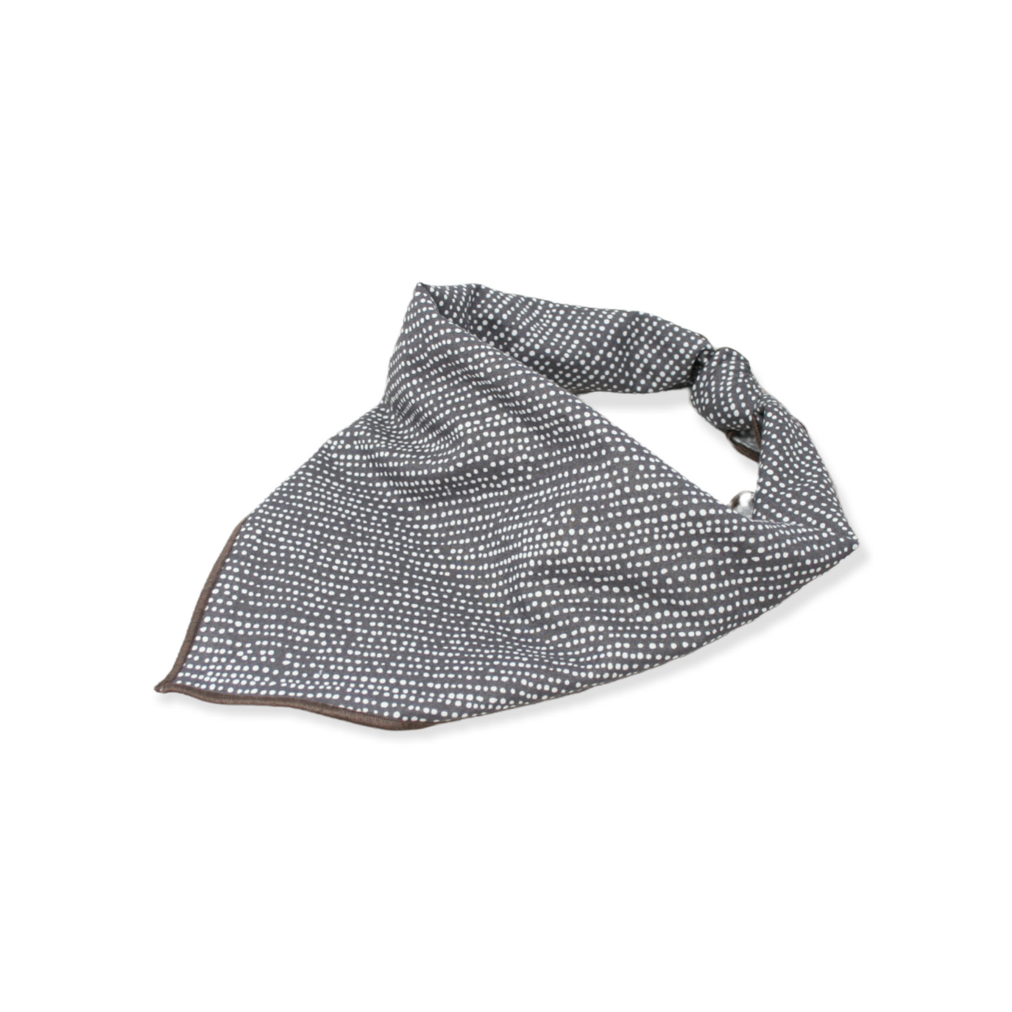 Dark Gray Ditsy Dots Dog Bandana
