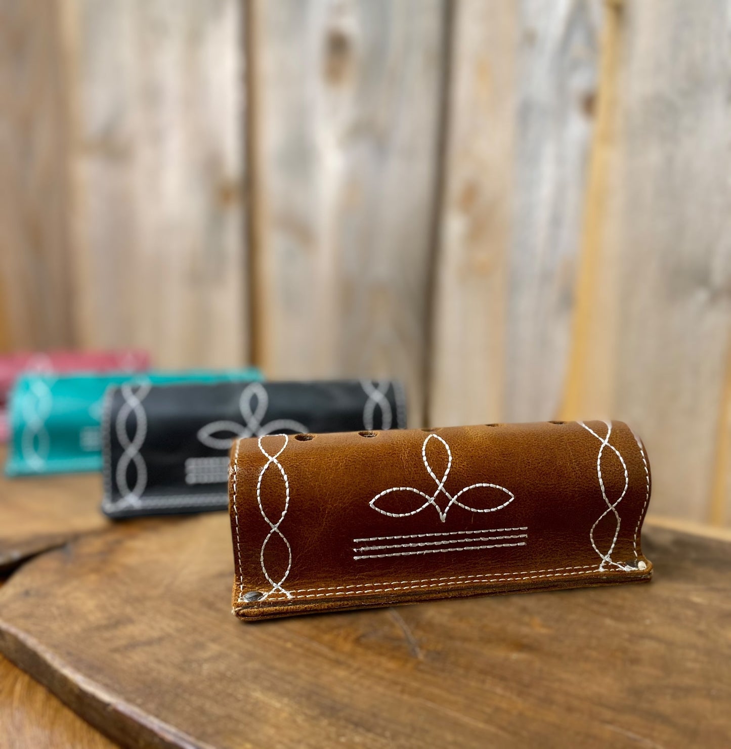 Tan Bootstitch Pencil Holder