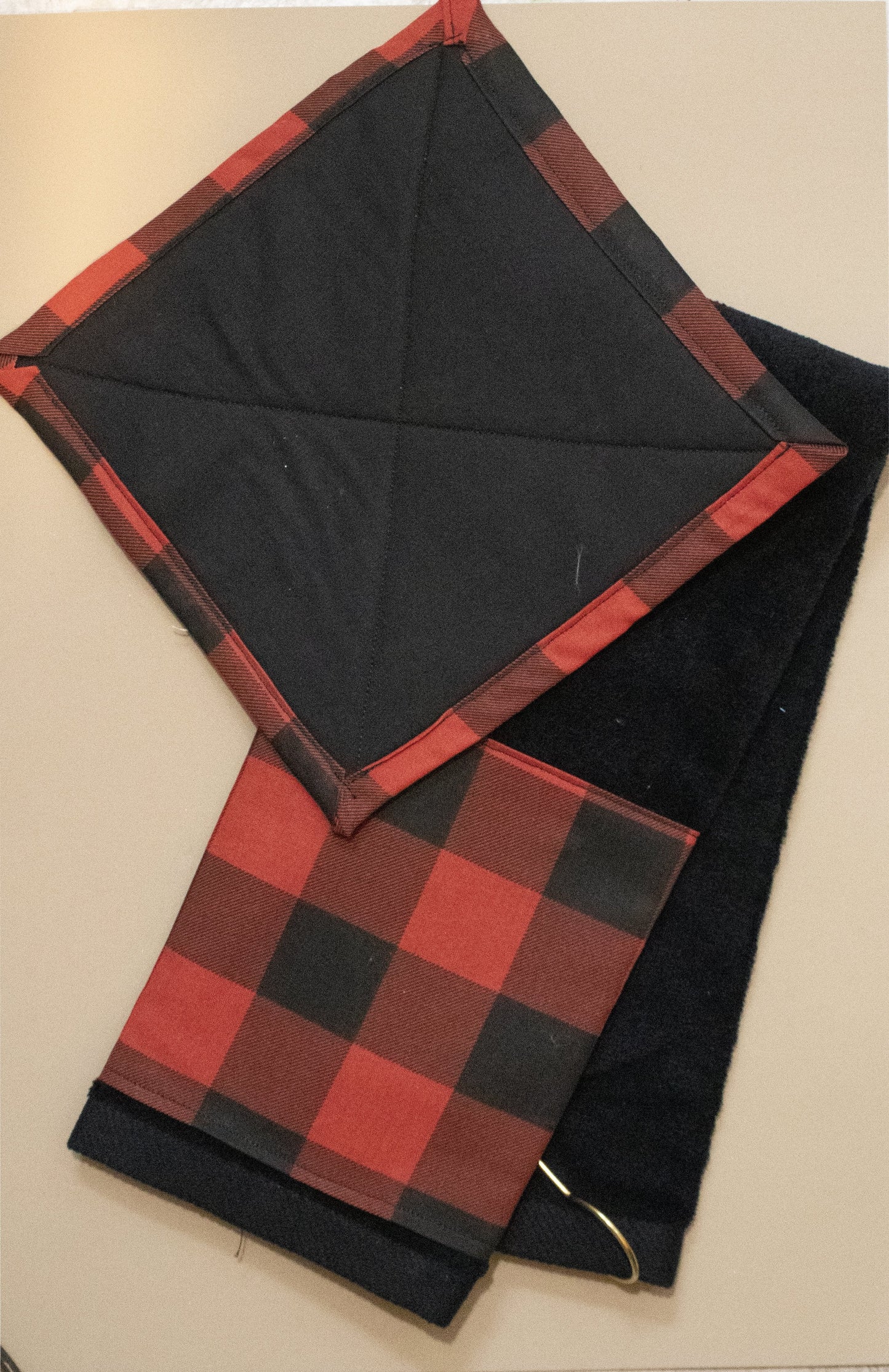 Farmhouse Red Plaid Kitchen Towel Set