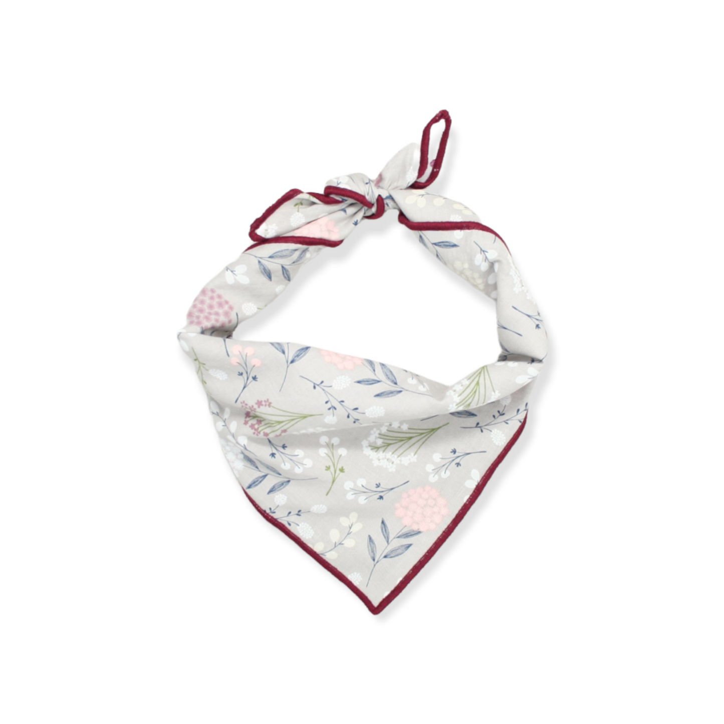 Gray Berry Leaves Dog Bandana
