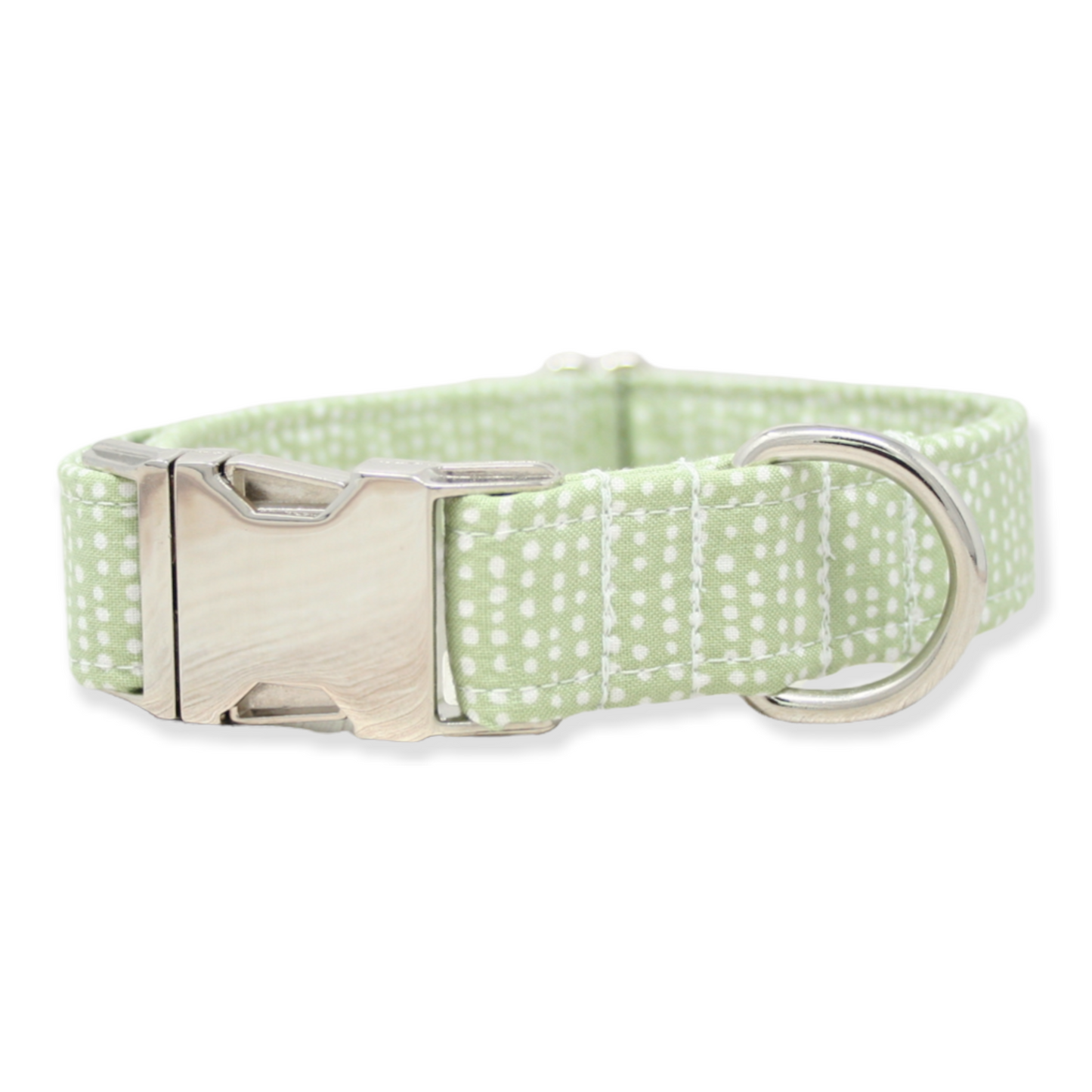 Green Dog Collar Ditsy Dots