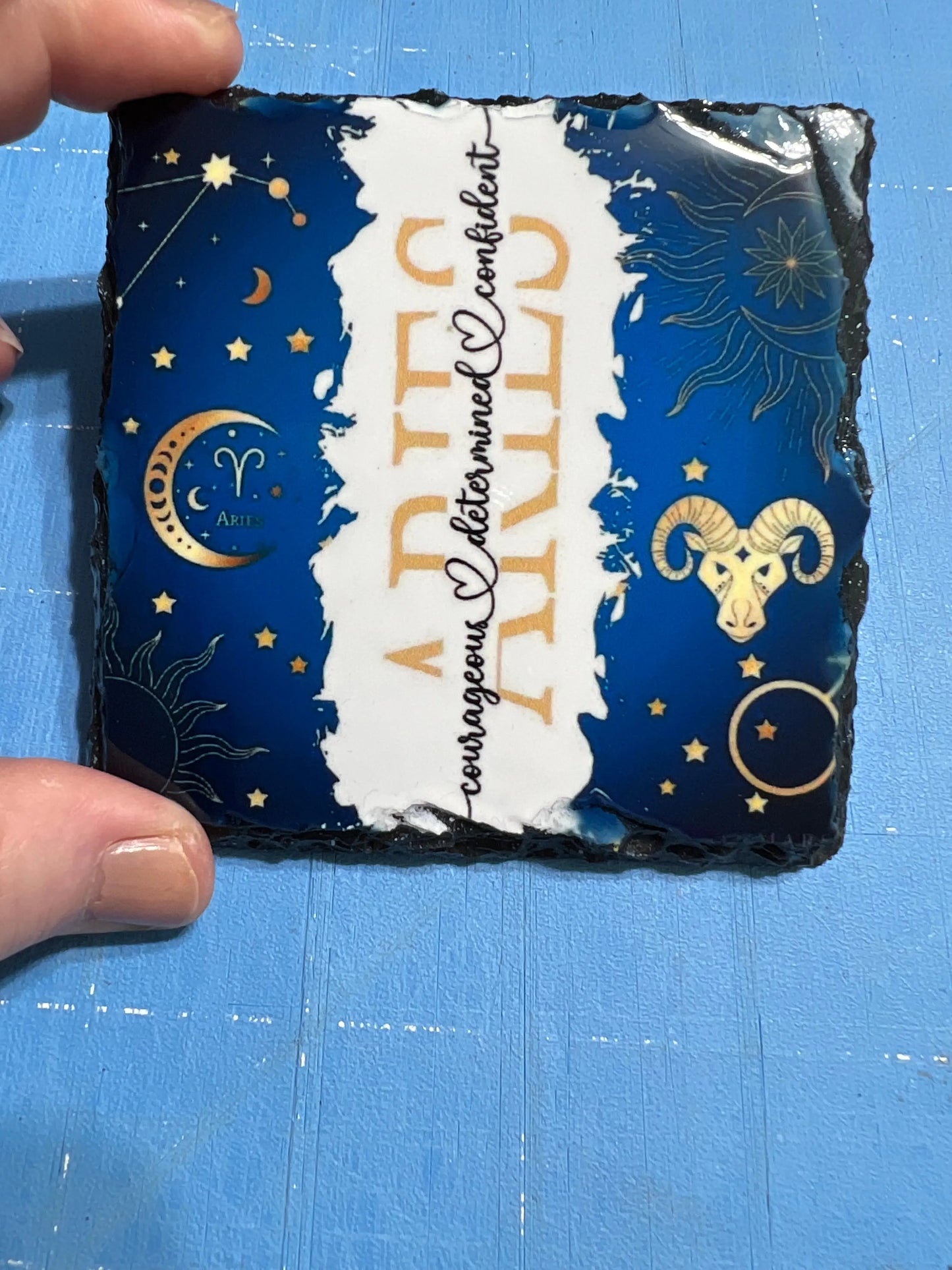 Horoscope coasters/desk plaque 4 X 4 inch The Zodiac Plaque