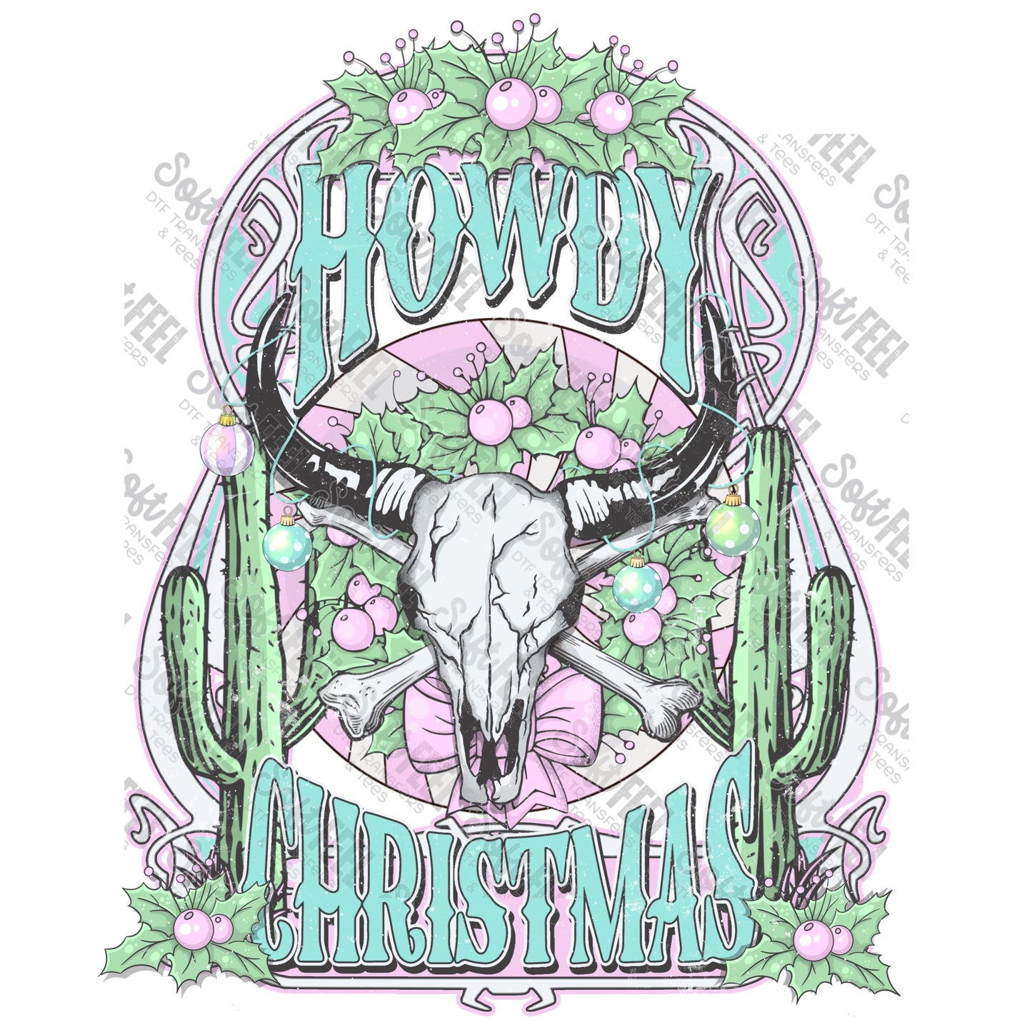 Howdy Christmas - Christmas - Direct To Film Transfer / DTF - Heat Press Clothing Transfer