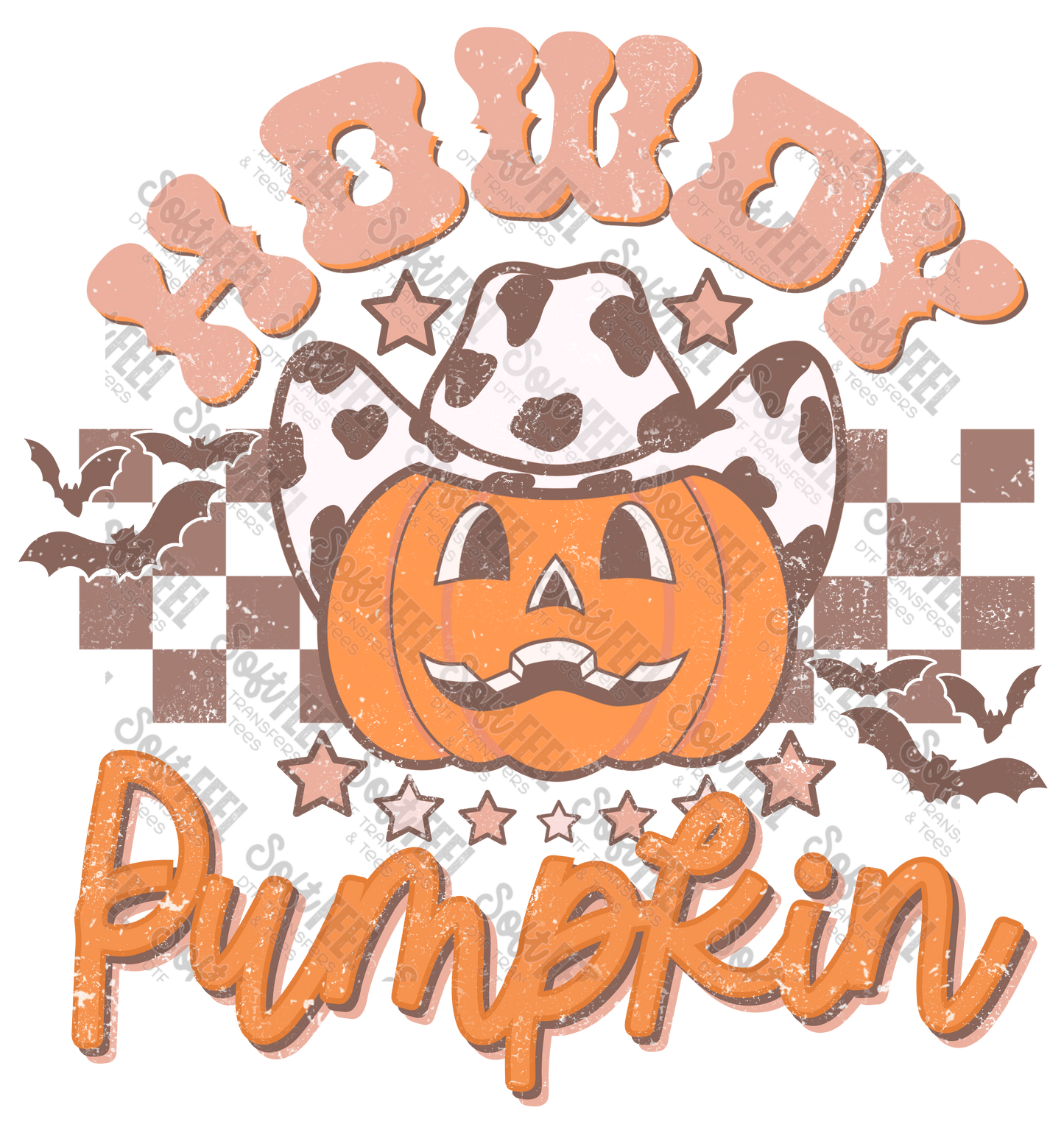 Howdy Pumpkin - Youth / Halloween - Direct To Film Transfer / DTF - Heat Press Clothing Transfer