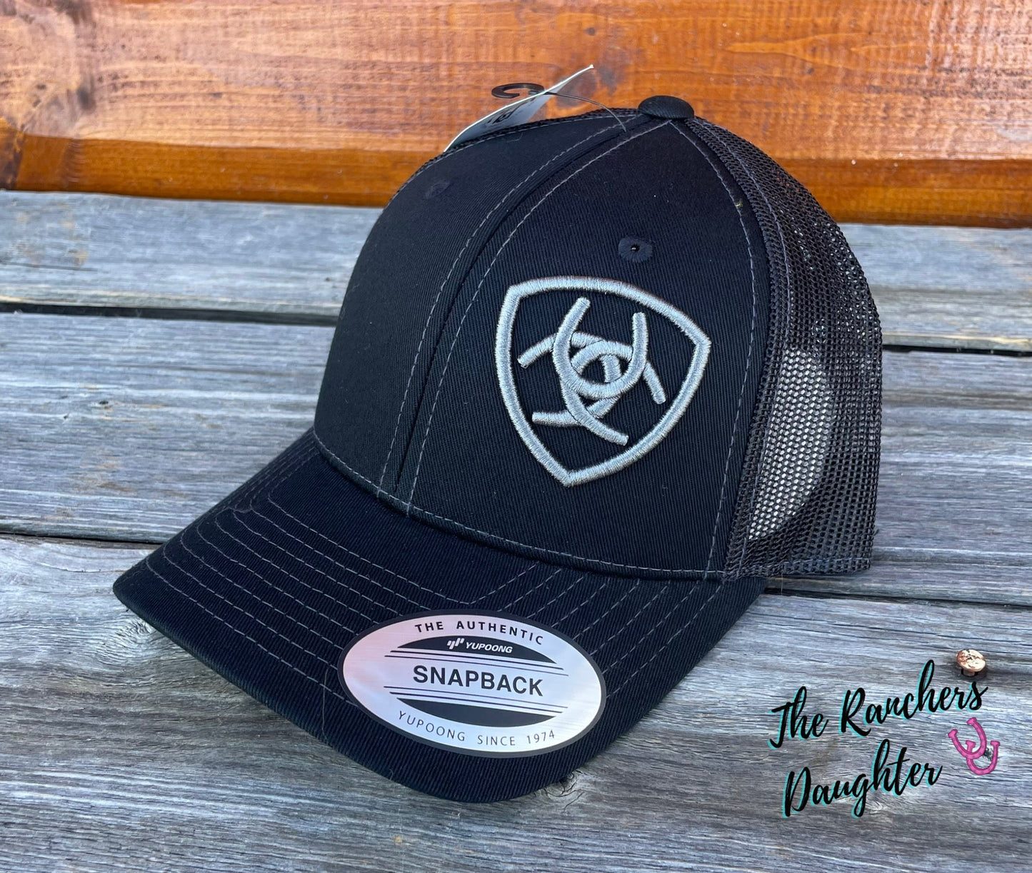 Ariat Youth Black Offset Logo Ball Cap