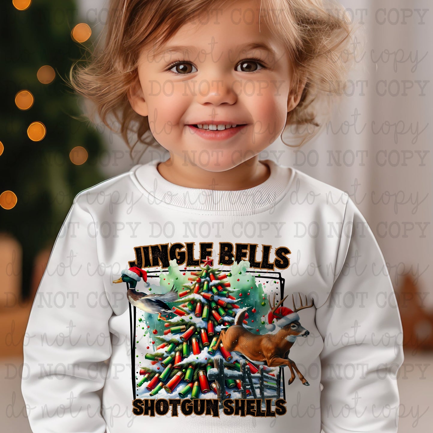 Jingle Bells Shotgun Shells - Hunting / Christmas - Direct To Film Transfer / DTF - Heat Press Clothing Transfer