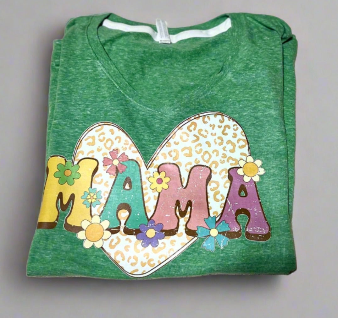 Mama Tri-Blend Ladies Short Sleeve T-shirt