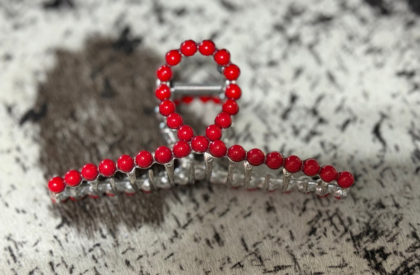 Faux Navajo Pearl Claw Clips