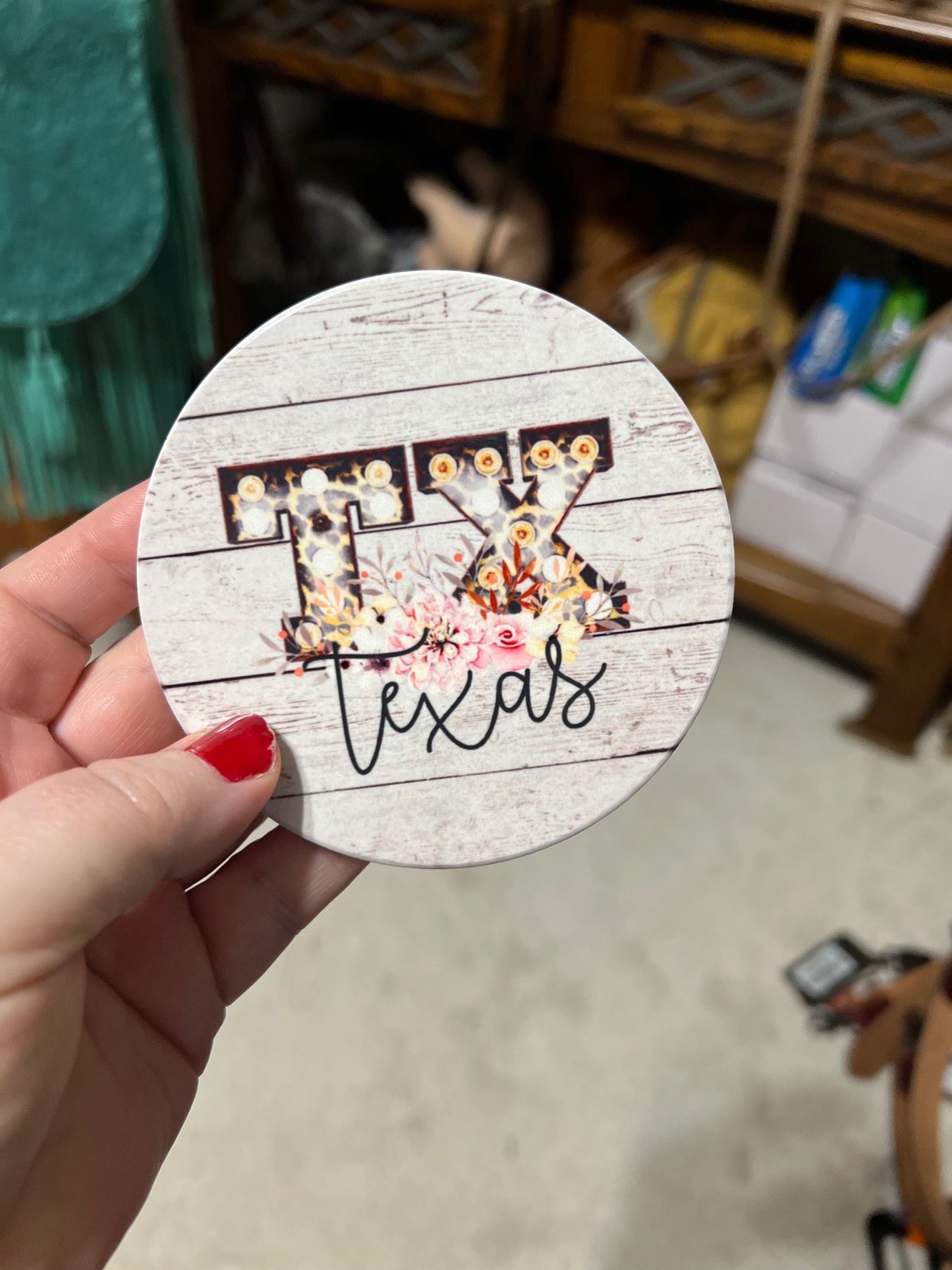 Ceramic Coasters - State of Texas Floral