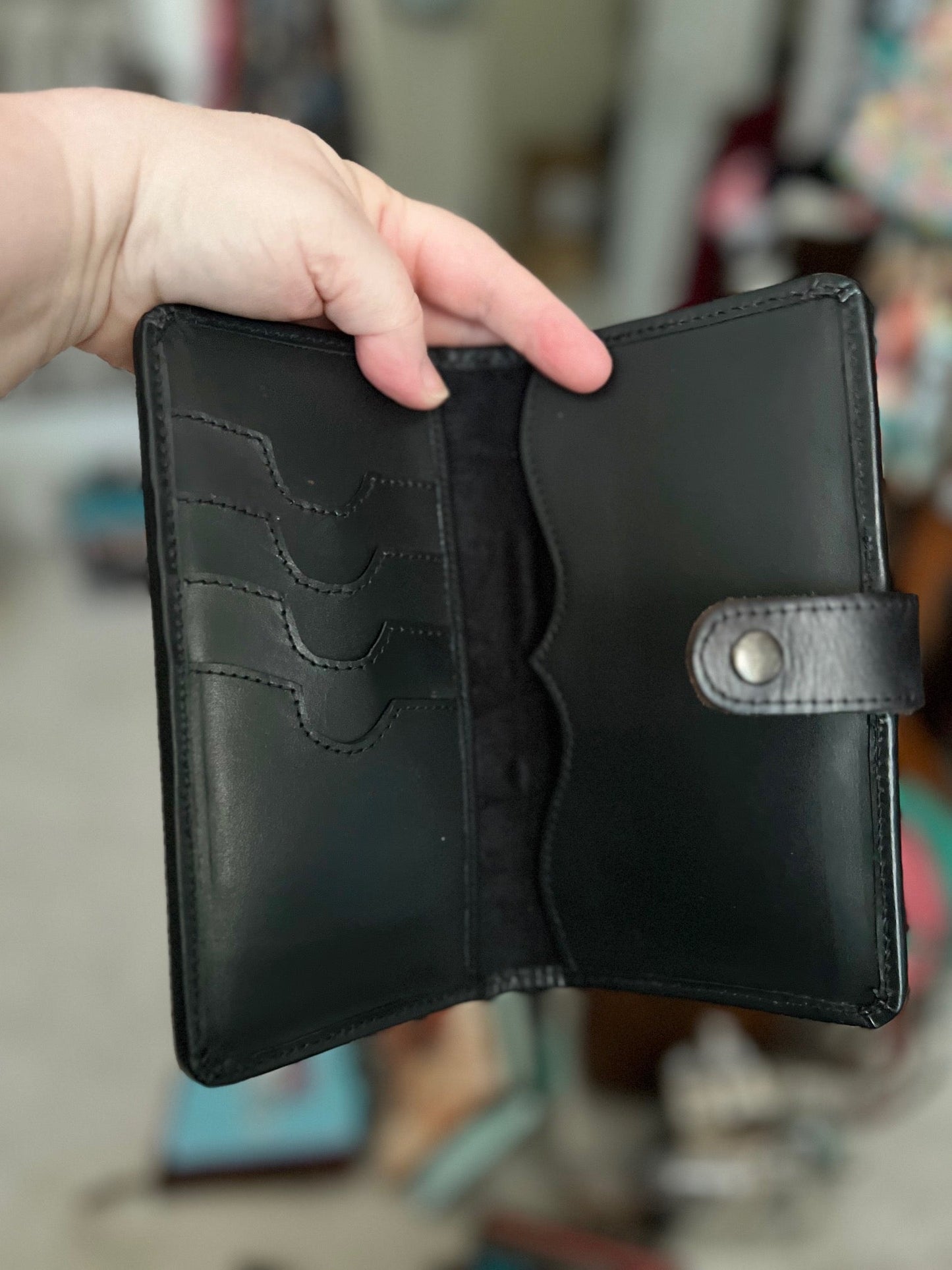 Western Genuine Hand Tooled Leather Wallet
