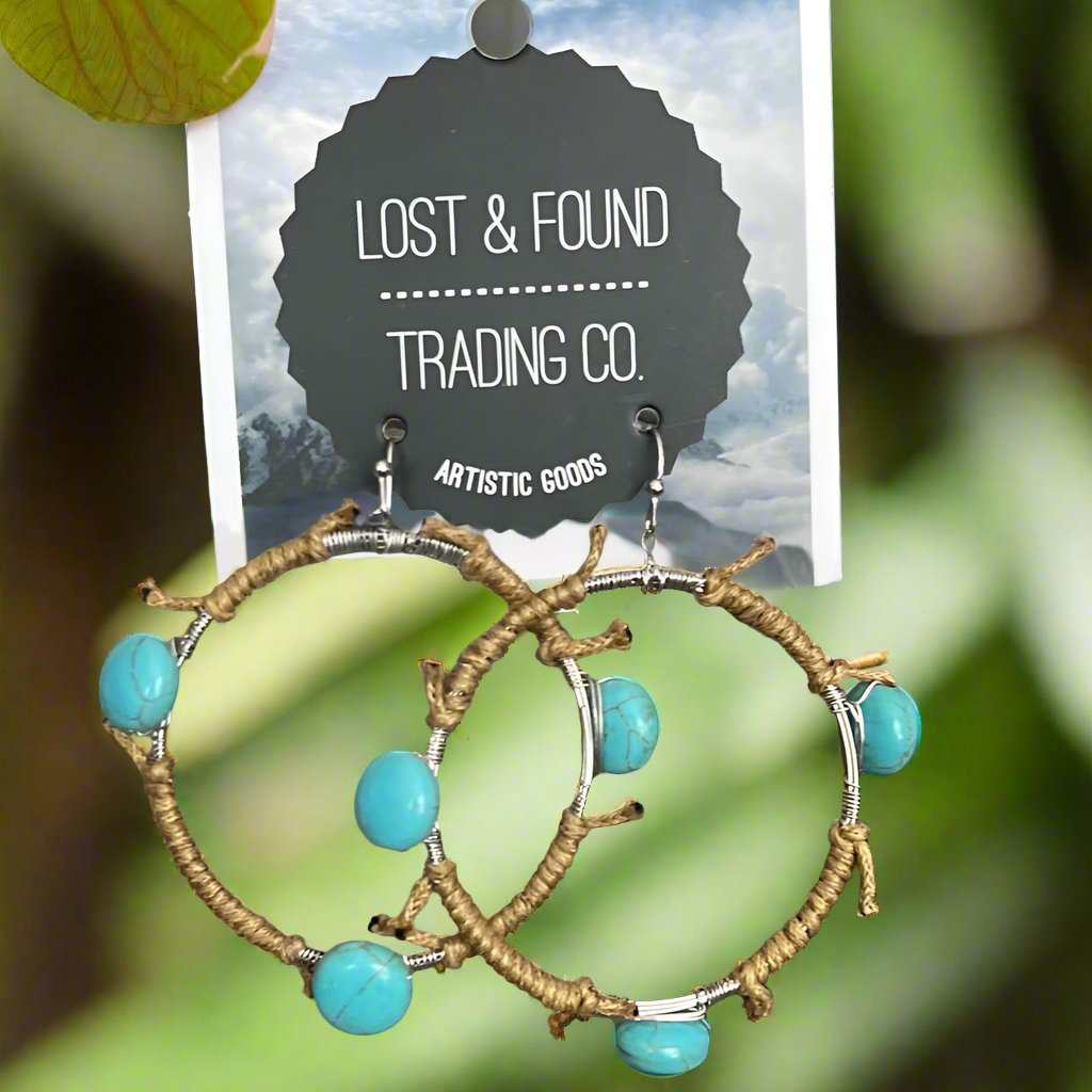 Twisted Rope and Turquoise Hoops