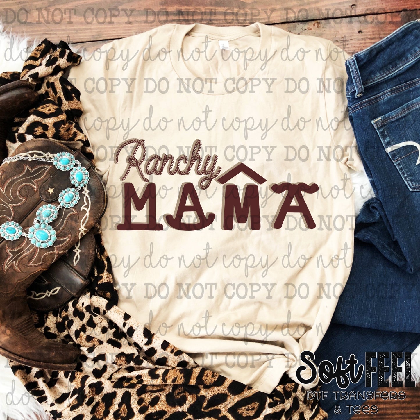 Ranchy Mama Brand - youth country western - Direct To Film Transfer / DTF - Heat Press Clothing Transfer