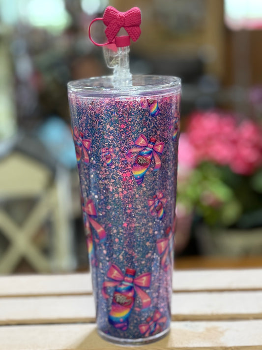 24 oz Still Glitter (NO MESS NO LEAK) Acrylic Tumbler Dr Popper