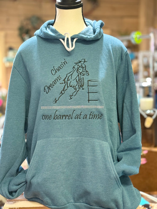 Barn Star Swag Embrodiered Chasin Dreams Bling Hoodie