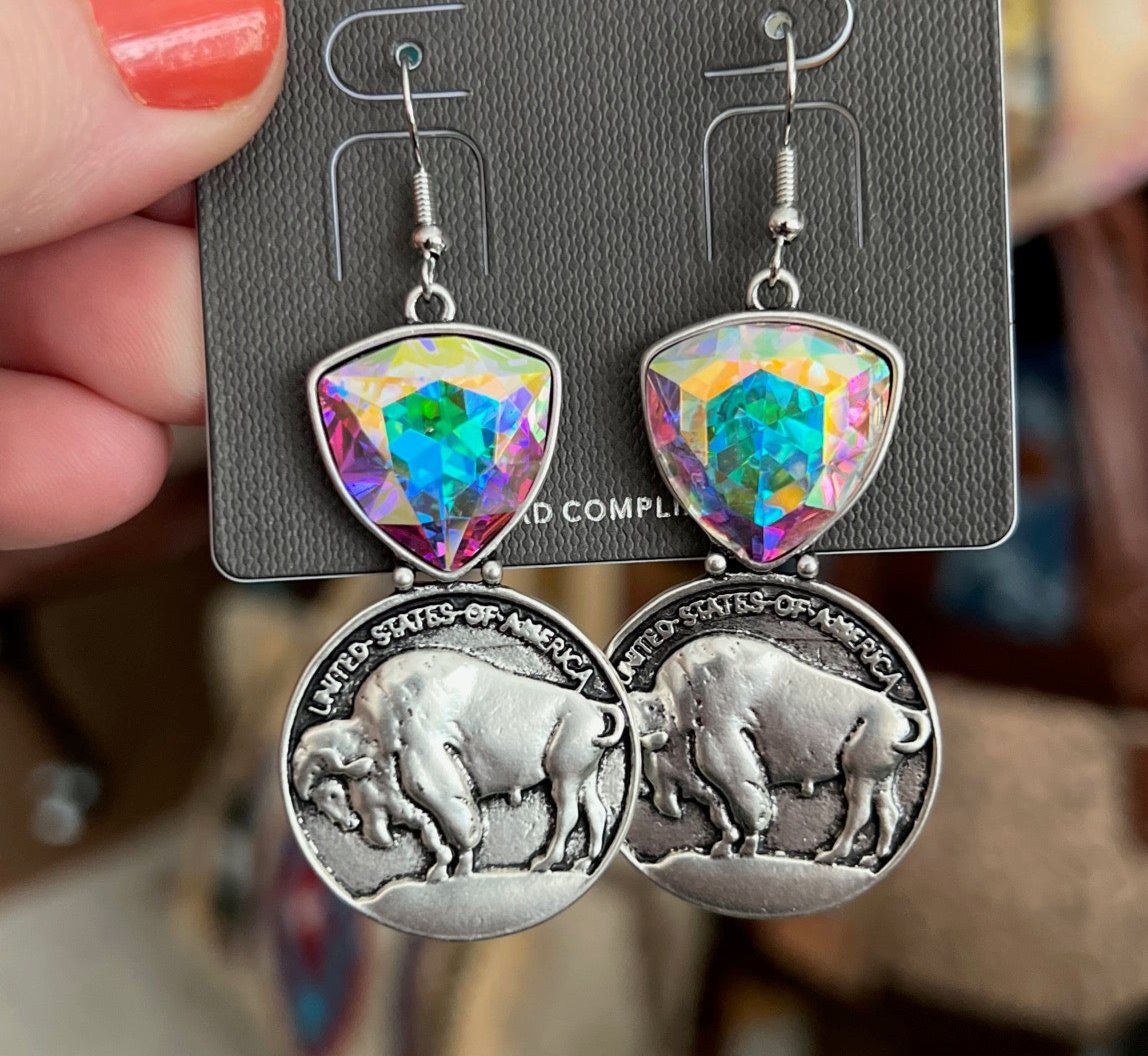 Buffalo Coin Earrings