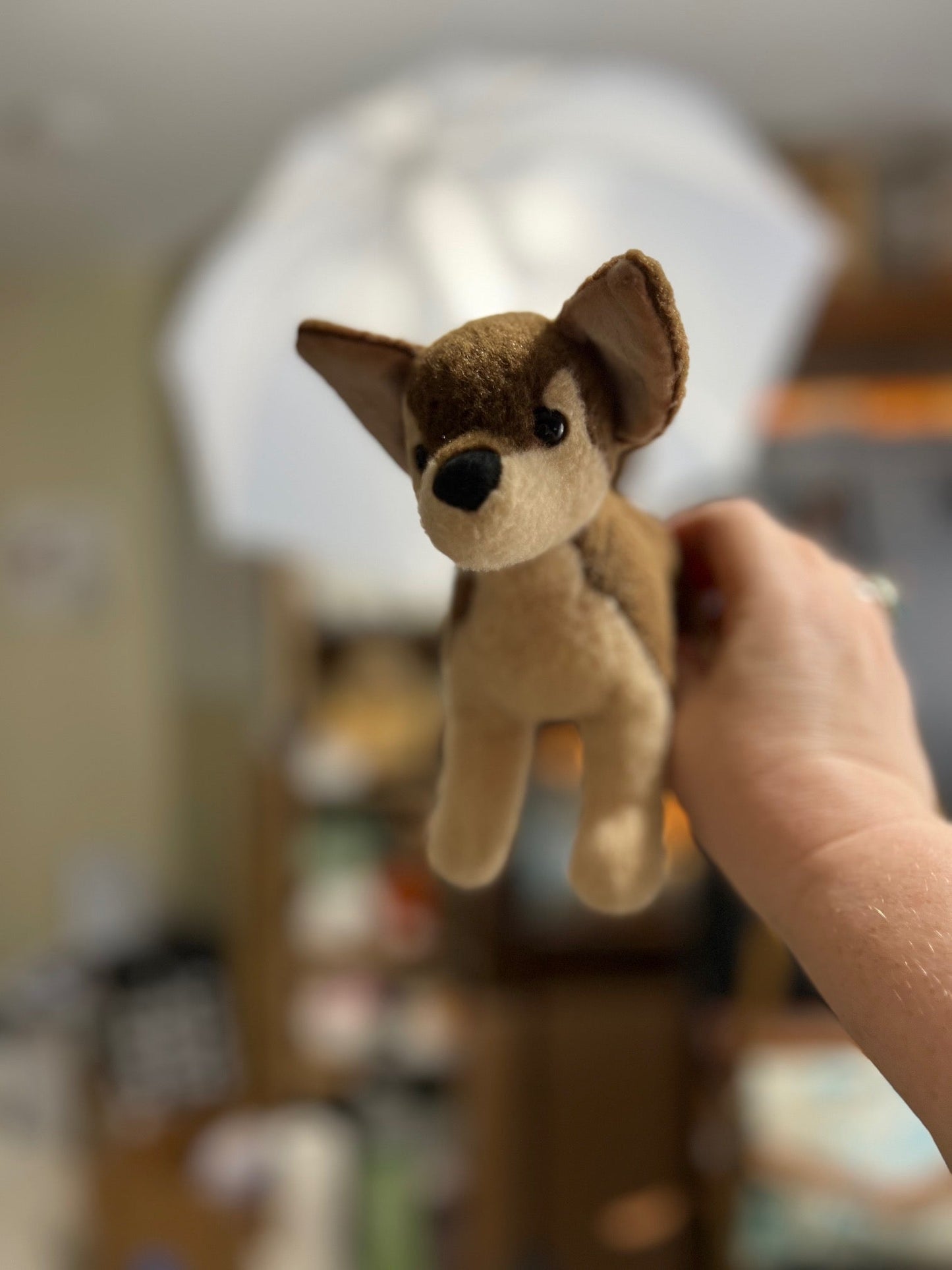 Brown and Tan Min Chihuahua Toy Stuffie 4 inch