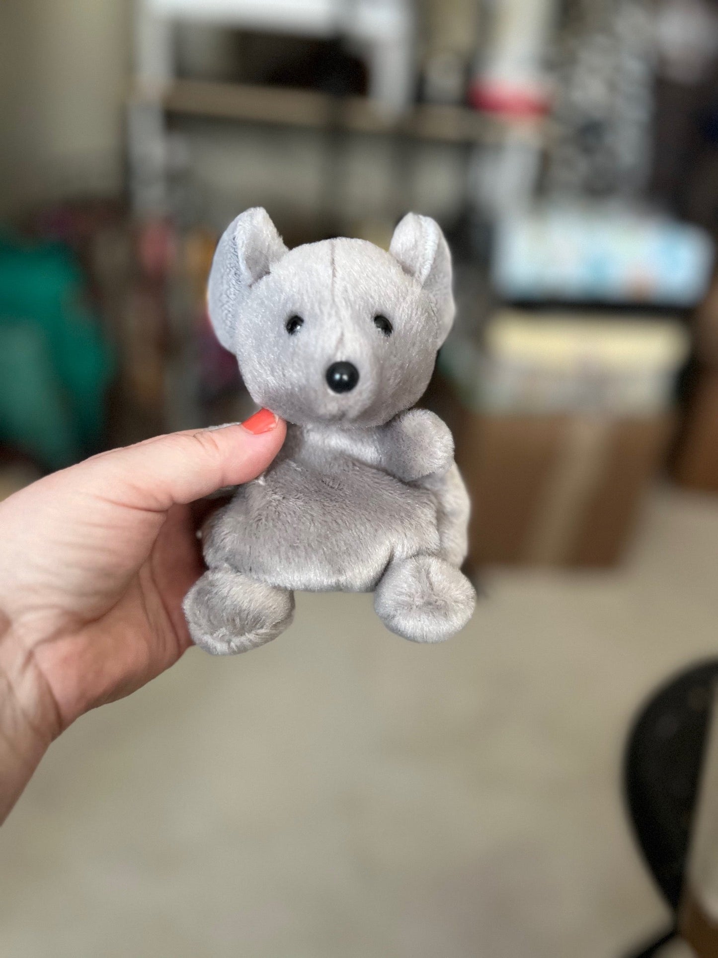 Chatty Mouse™ Stuffed Animal - Pocket-Sized Play - Collectable Fun - Gray 5 Inches