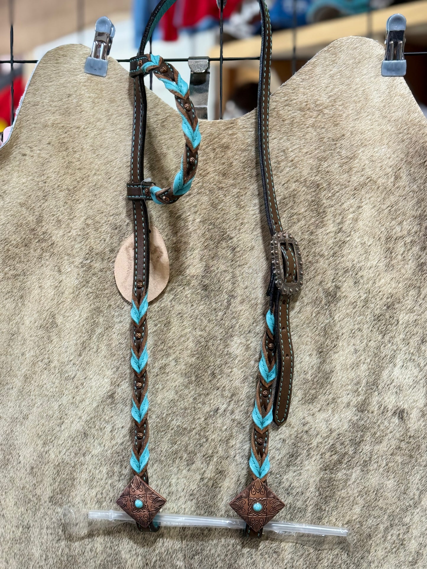 Genuine LEather Twist Headstall