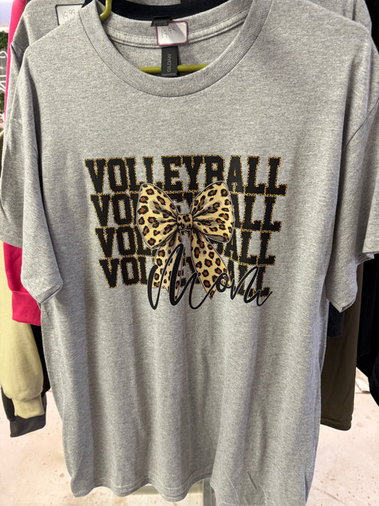 Animal Print Volleyball Mom Tee