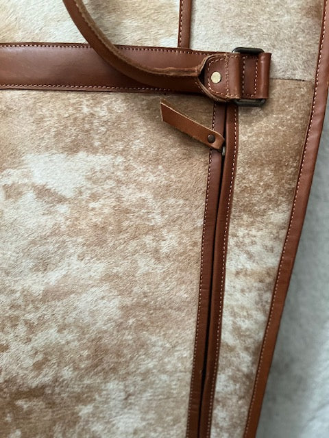 Cheeky's Rifle Cowhide and Genuine Leather with Multi Pockets and Quilted Interior
