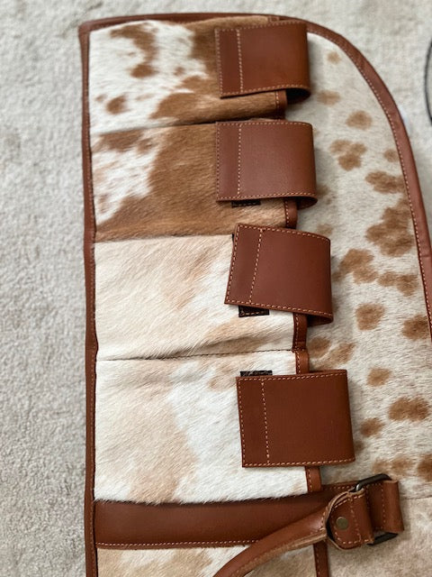 Cheeky's Rifle Cowhide and Genuine Leather with Multi Pockets and Quilted Interior