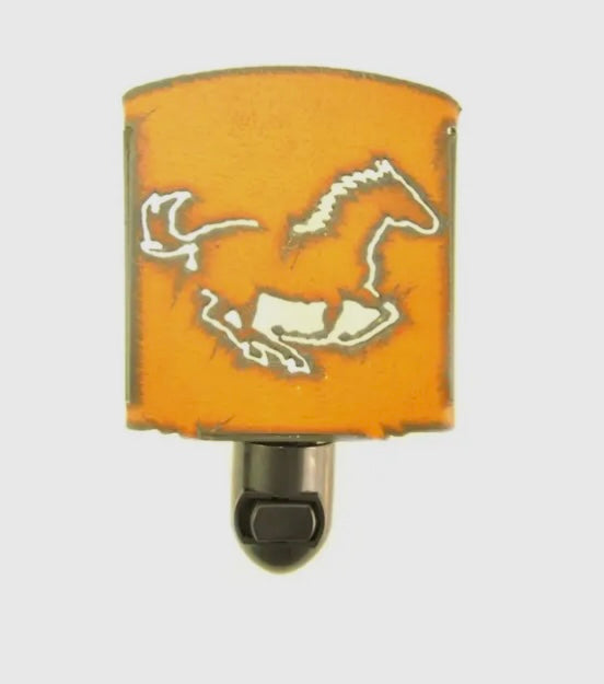 Running Horse or Wyoming Bronc Rider Night Light