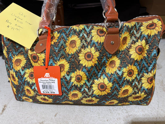 sunflower Duffle bag filled with 2X Clothing and other fun items!!