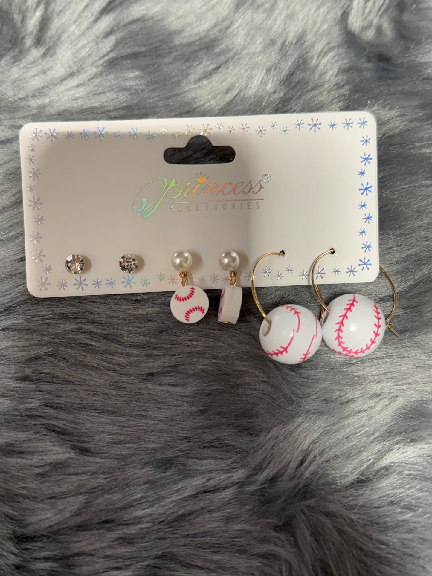 Fun 3 PC Set of Sports Earrings