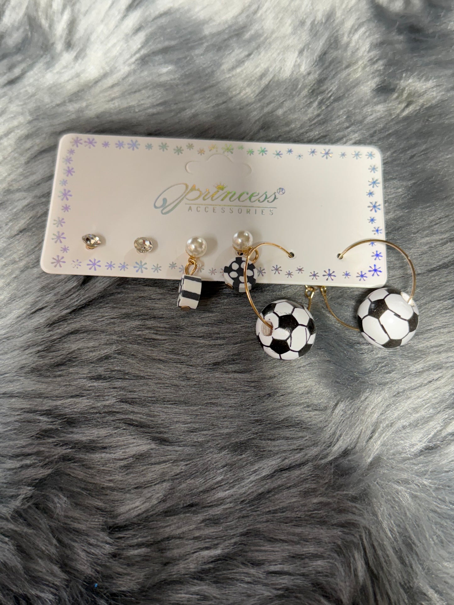 Fun 3 PC Set of Sports Earrings