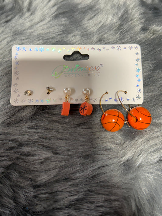 Fun 3 PC Set of Sports Earrings