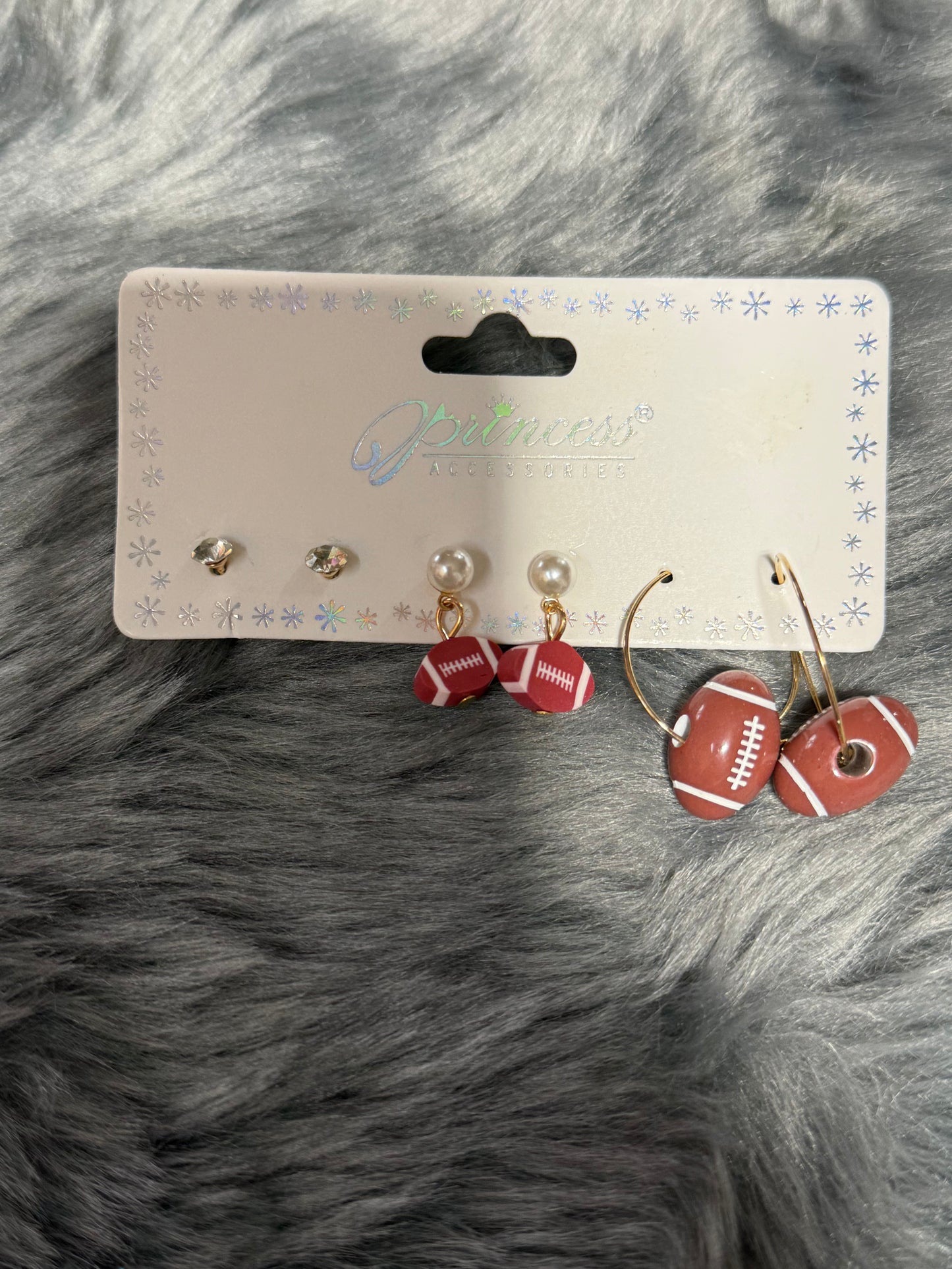 Fun 3 PC Set of Sports Earrings