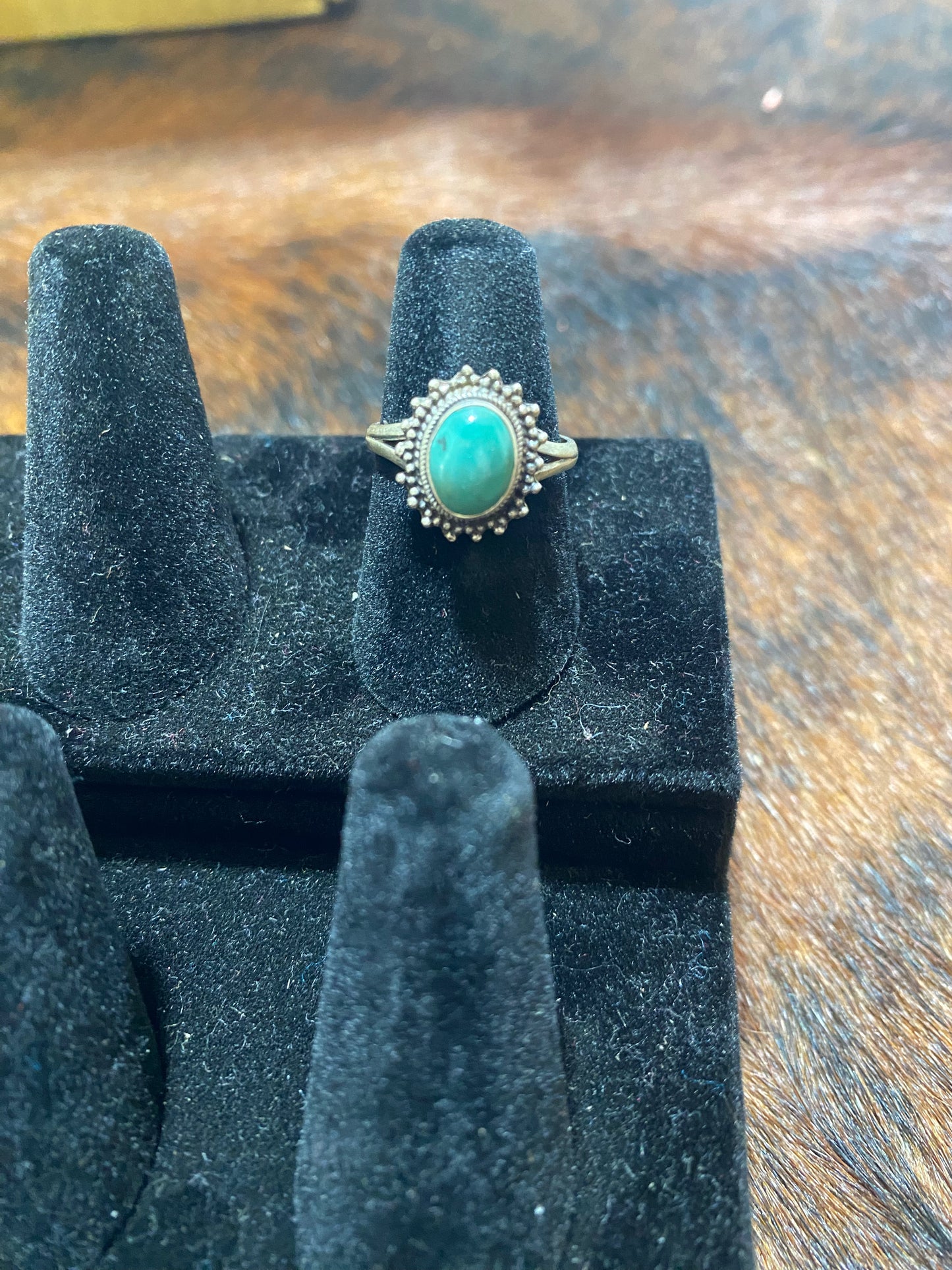 Turquoise 925 Silver Adjustable Ring