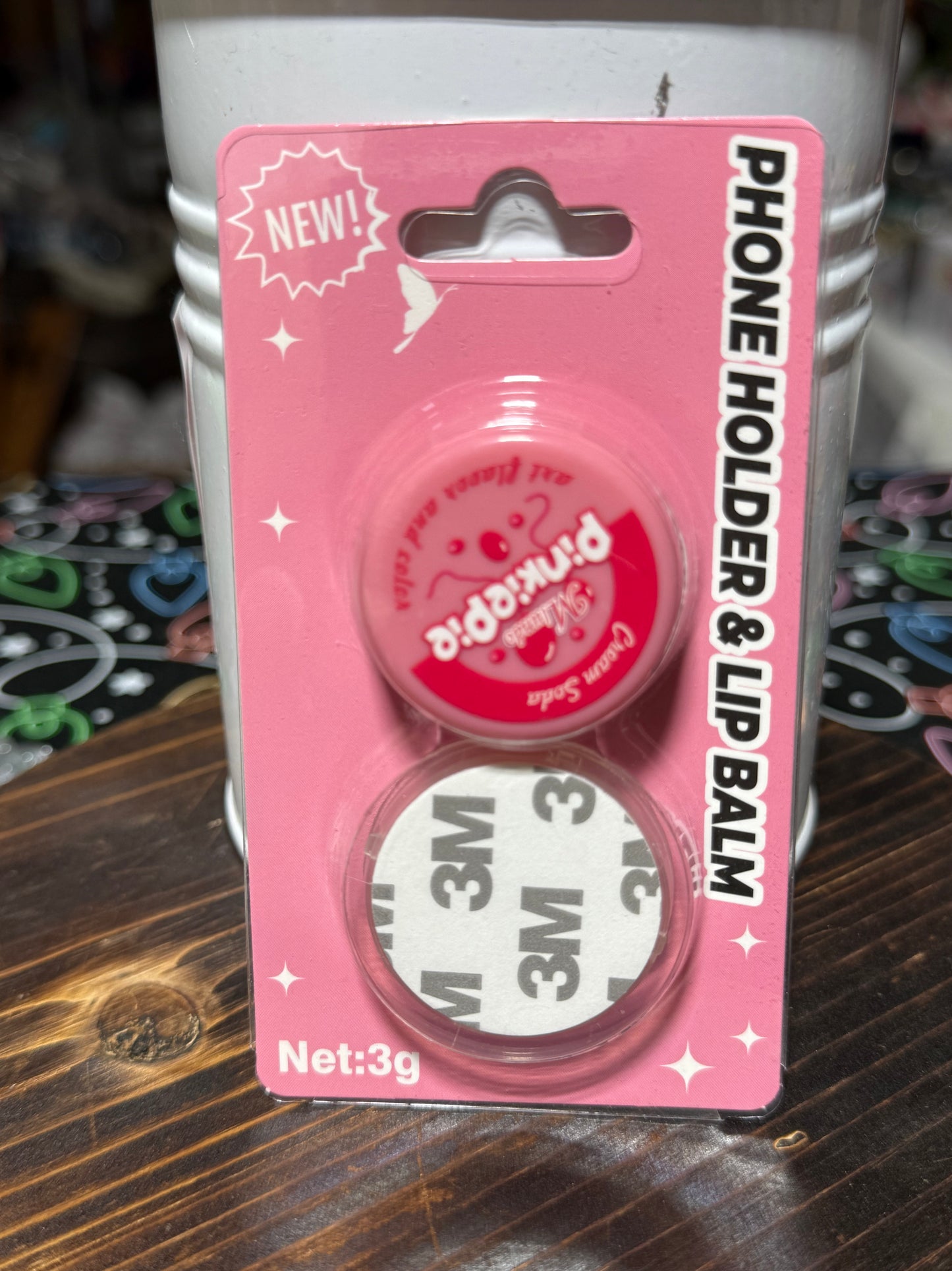 Phone Pop socket that looks like a soda Bottle cap with Lip Balm!!