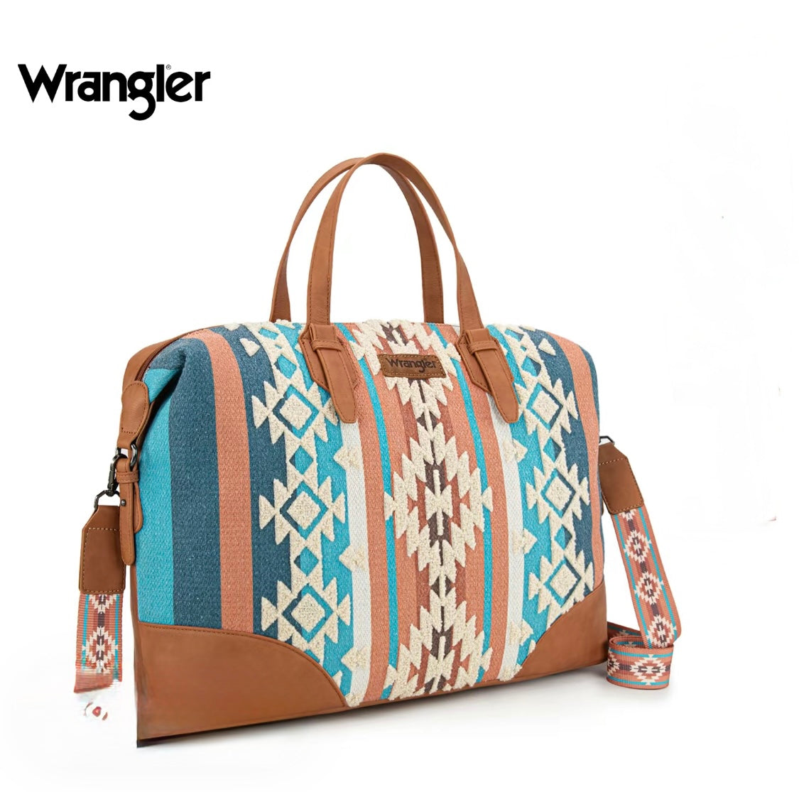 Wrangler Western Style Foldable Travel Duffle bag, Overnight Bag for beach, or Sports Gym Bag