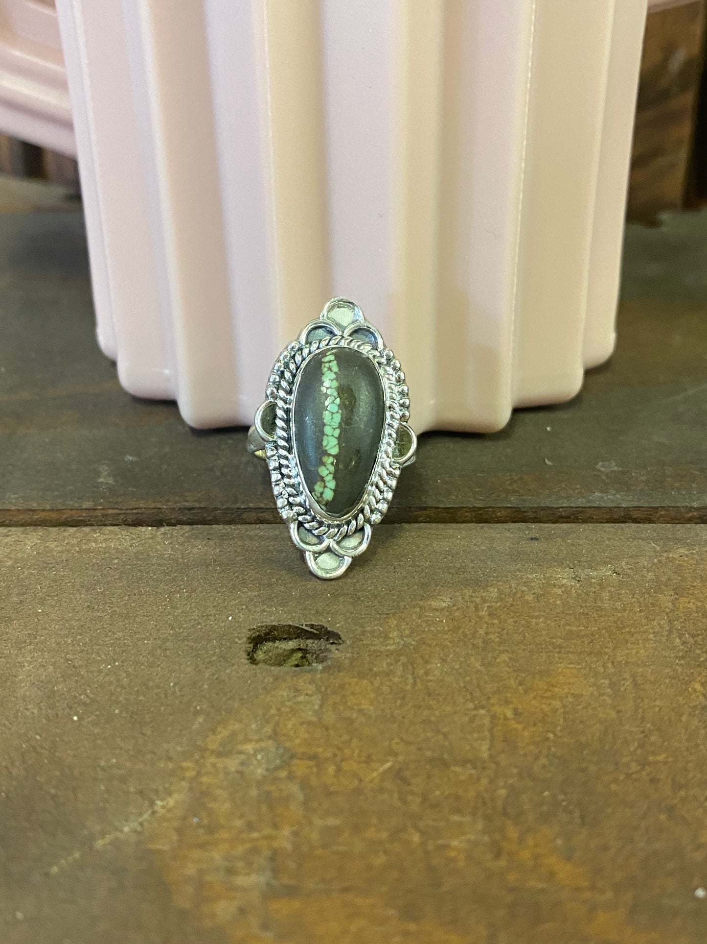 Unique Turquoise Ring on 925 Sterling Silver