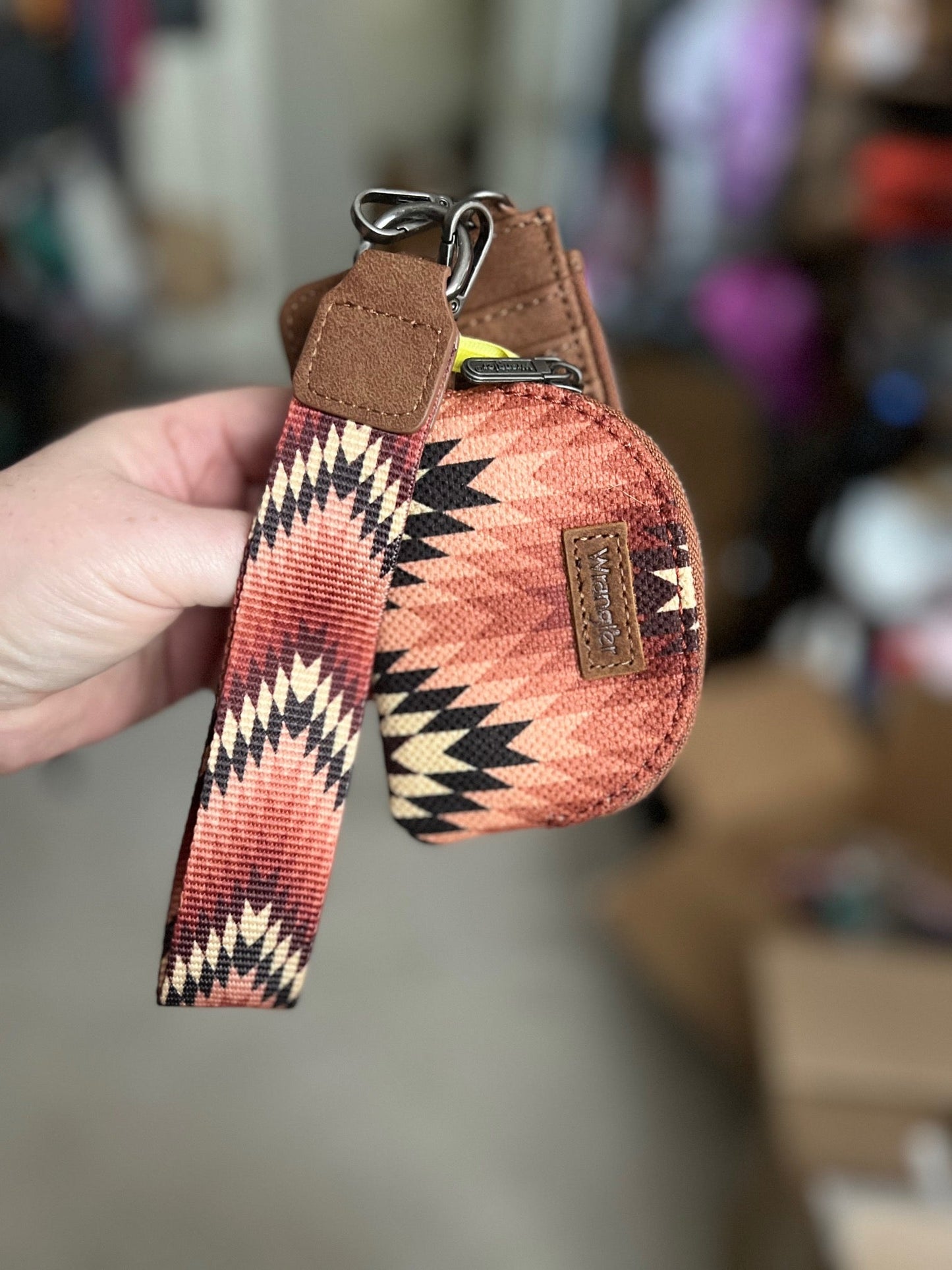 Wrangler Southwestern Dual Pouch Wristlet