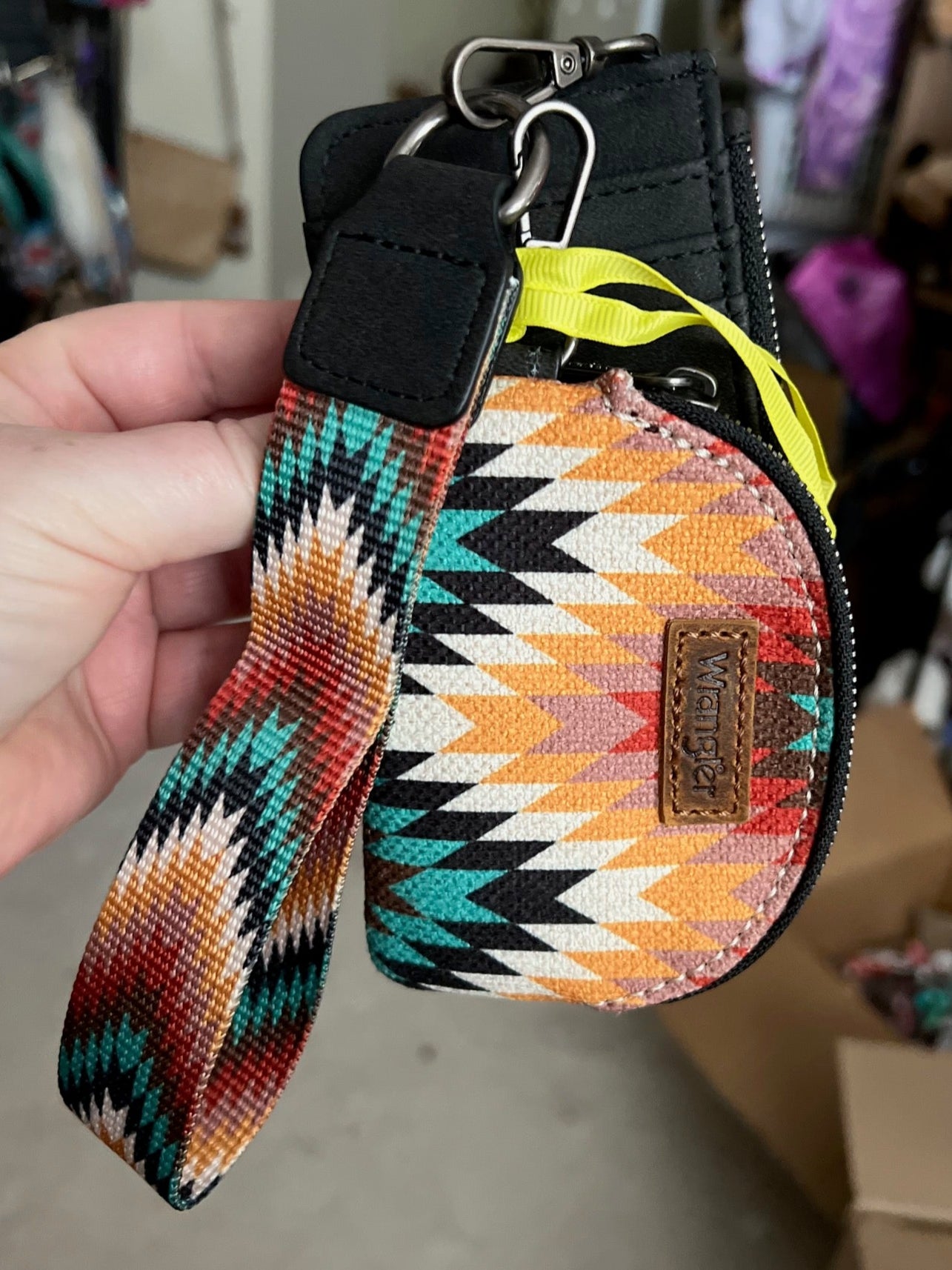 Wrangler Southwestern Dual Pouch Wristlet