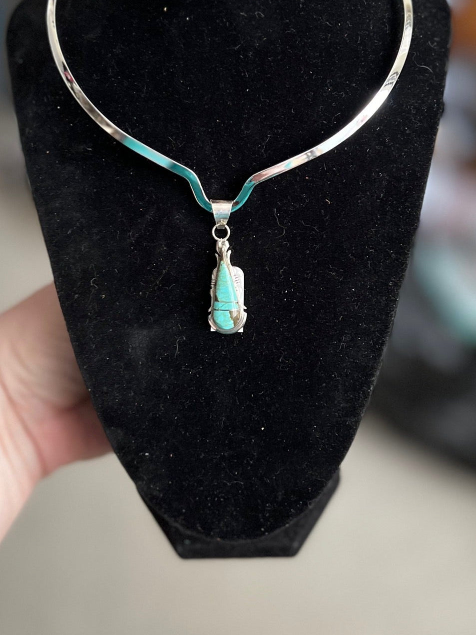 Artist - Steve Francisco #8 Navajo Handmade Turquoise Pendant