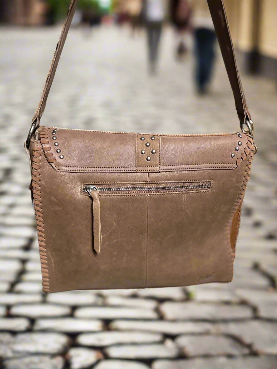 Delila Genuine Leather Western Shoulder Handbag