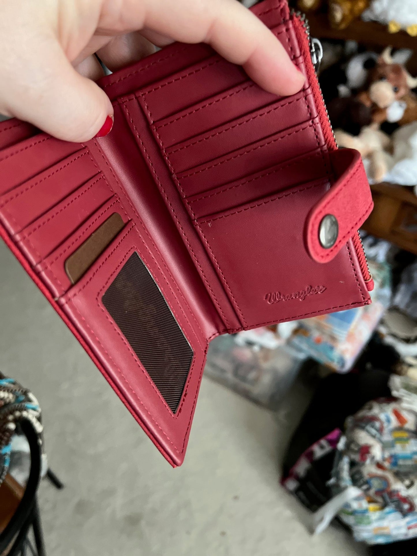 Wrangler "W" Stitch Card Holder Bi-Fold Wallet