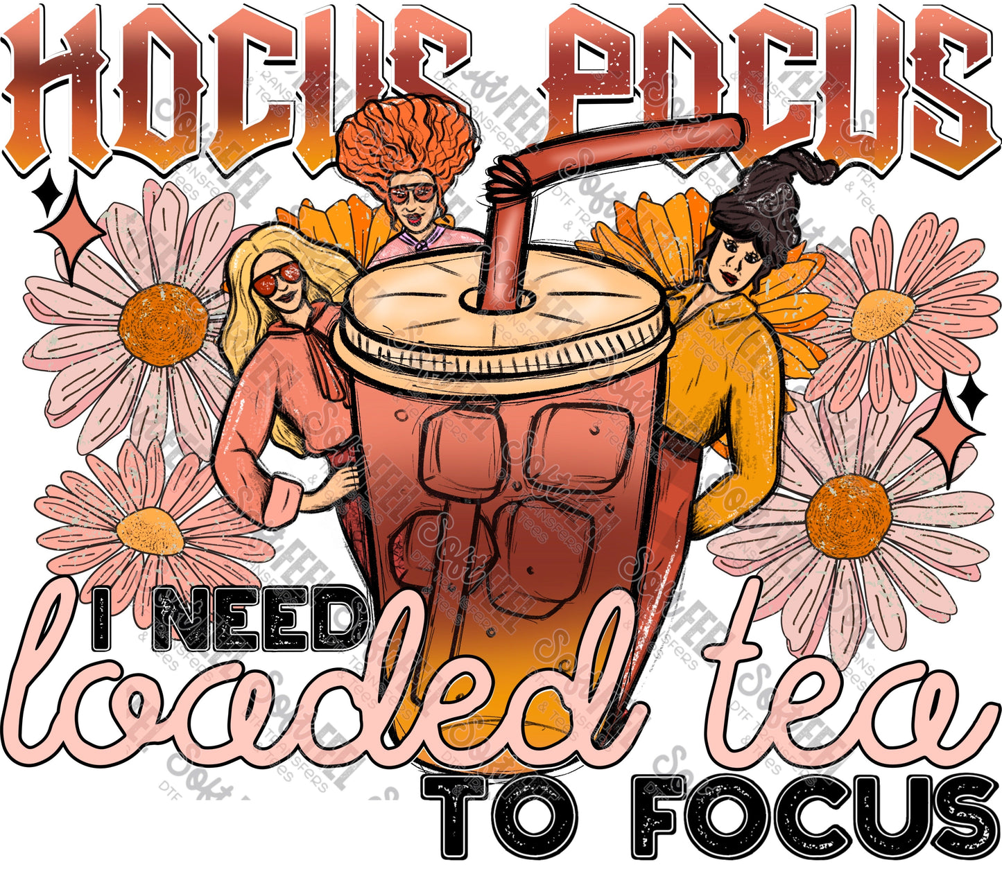 I Need Loaded Tea - Halloween / Retro - Direct To Film Transfer / DTF - Heat Press Clothing Transfer