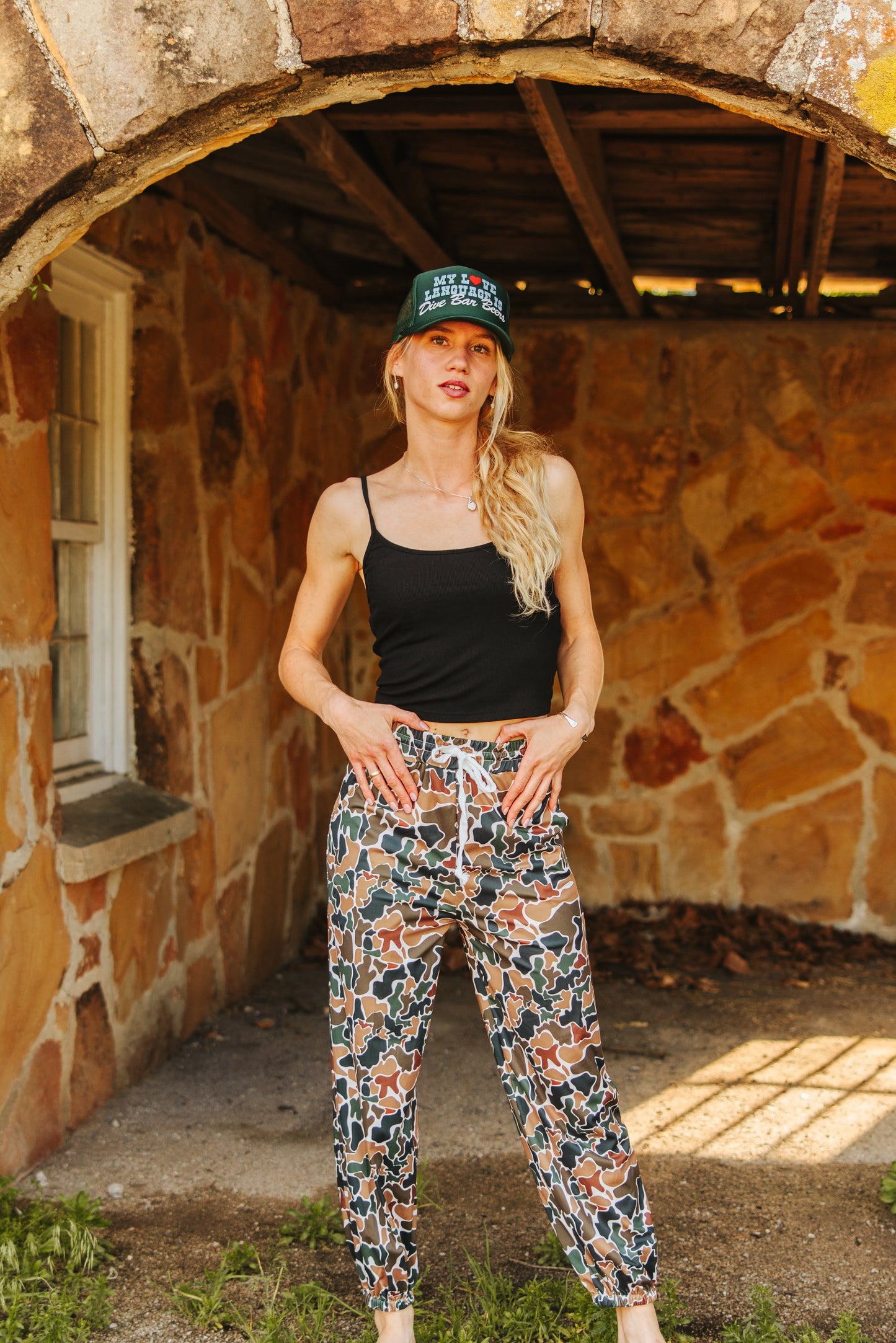 Black Spaghetti Strap Crop Tank