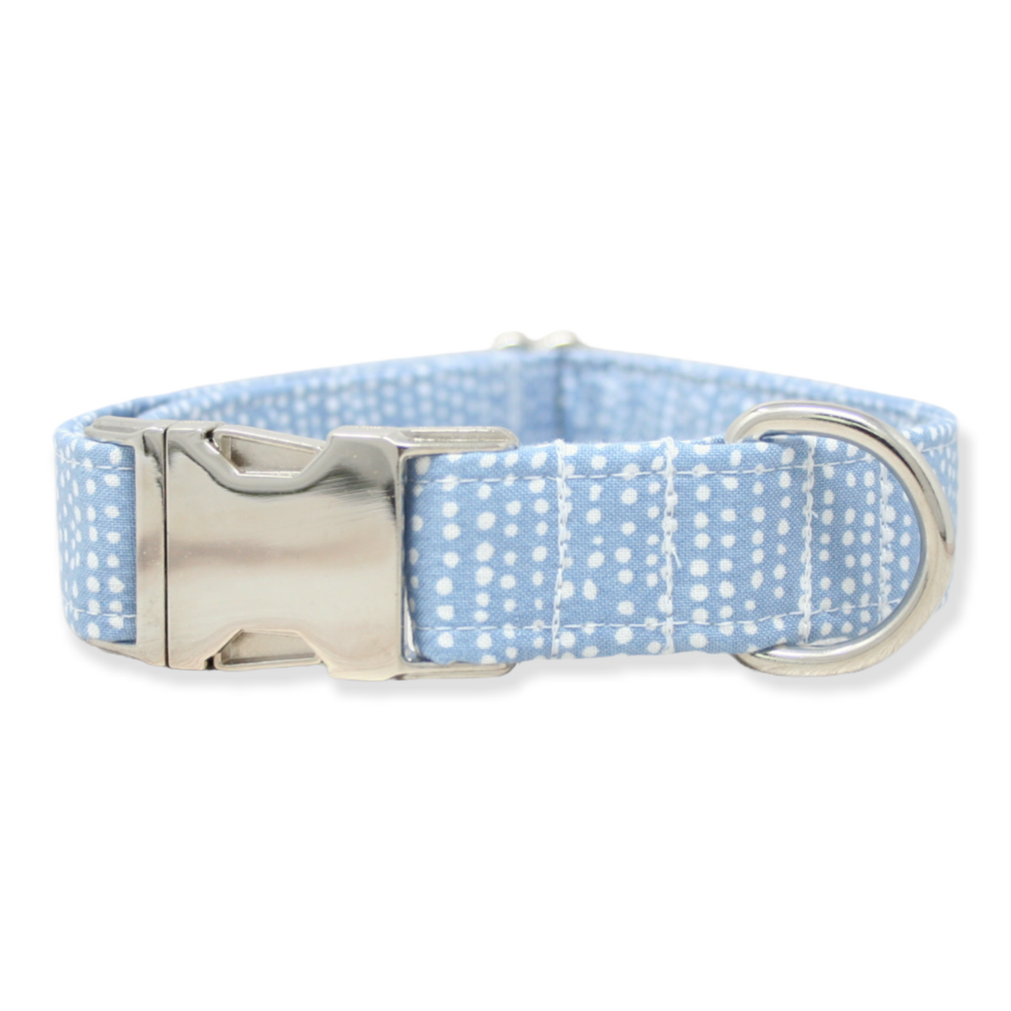Light Blue Dog Collar Ditsy Dots