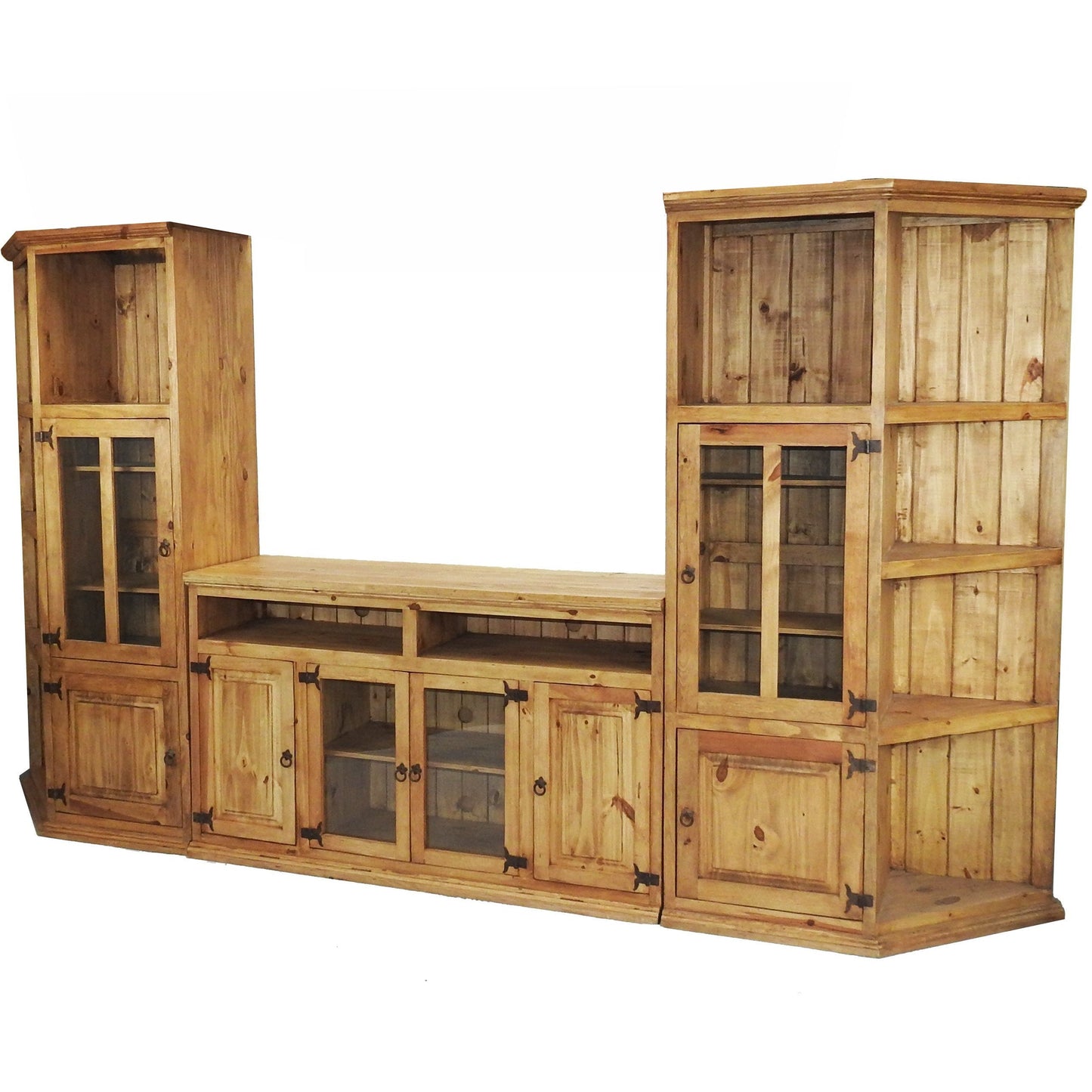 Santa Cruz Rustic Entertainment Center 3 Pcs