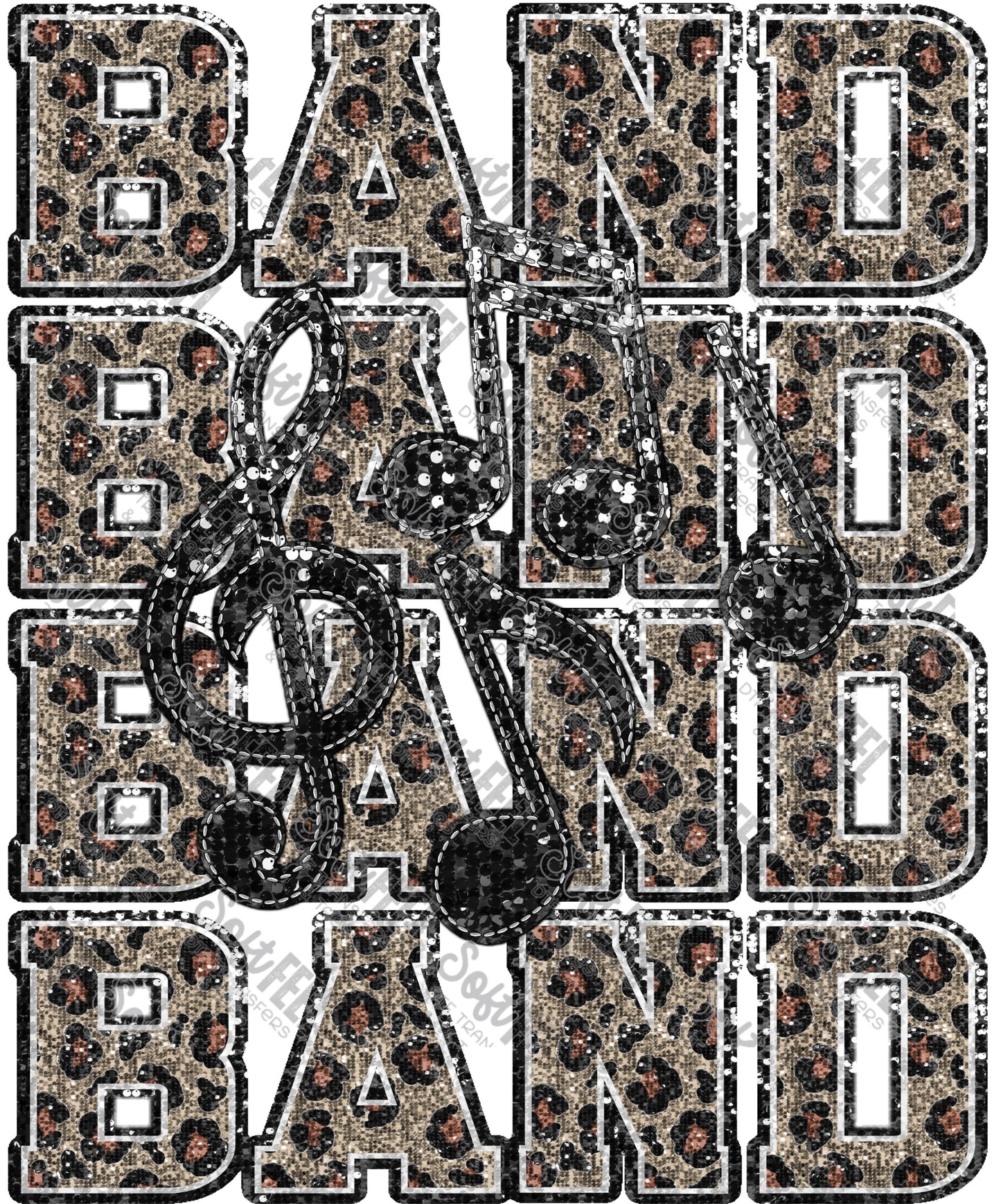 Leopard Band - Women's / Sports - Direct To Film Transfer / DTF - Heat Press Clothing Transfer
