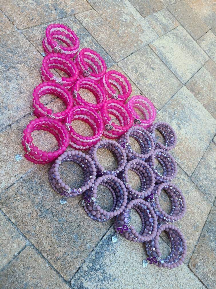 Awareness Bracelets - Lupus and Breast Cancer