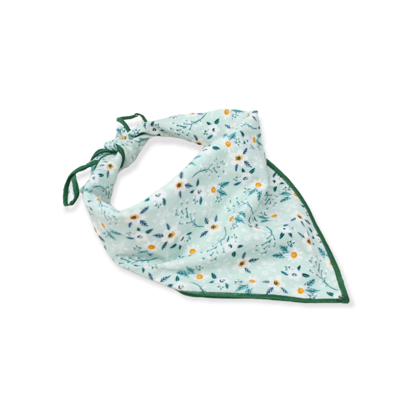 Mint Daisy Floral Dog Bandana