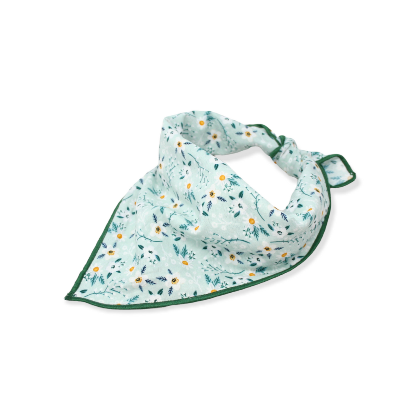 Mint Daisy Floral Dog Bandana