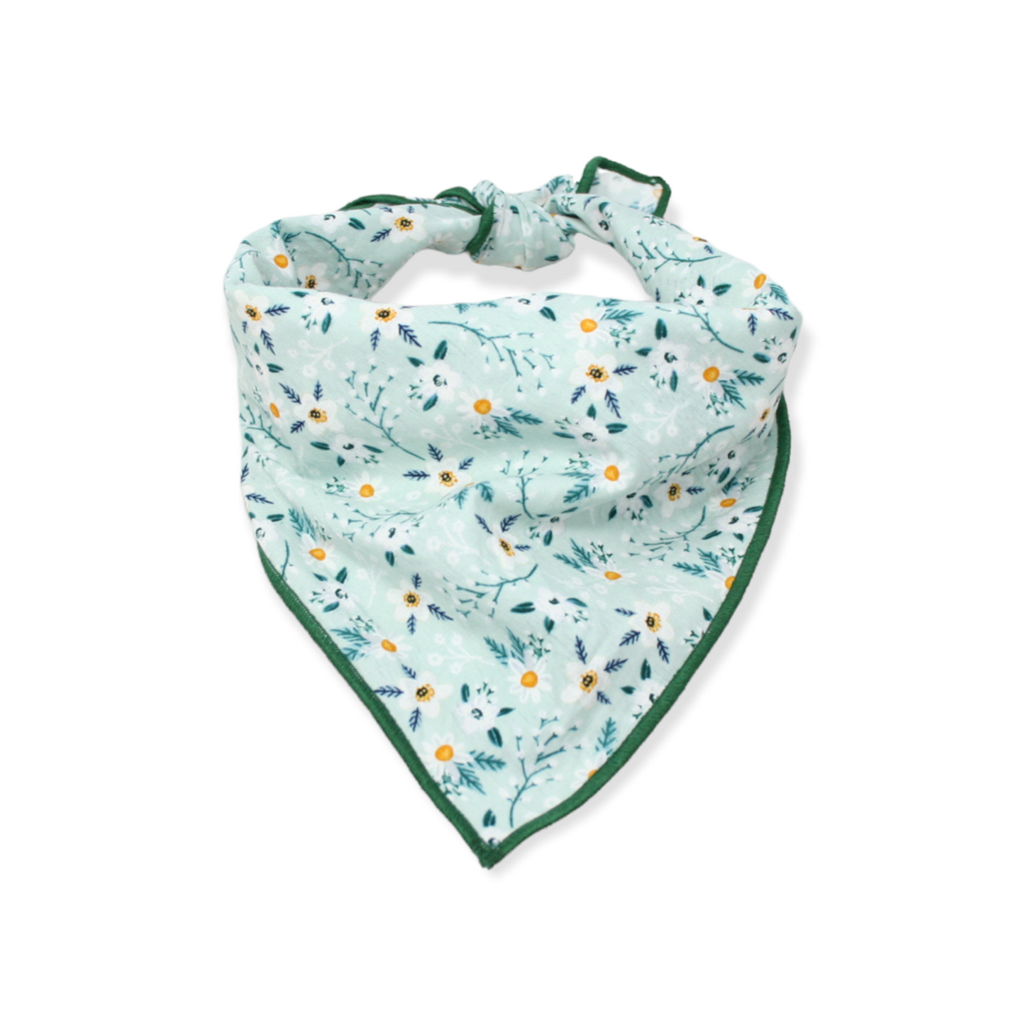 Mint Daisy Floral Dog Bandana