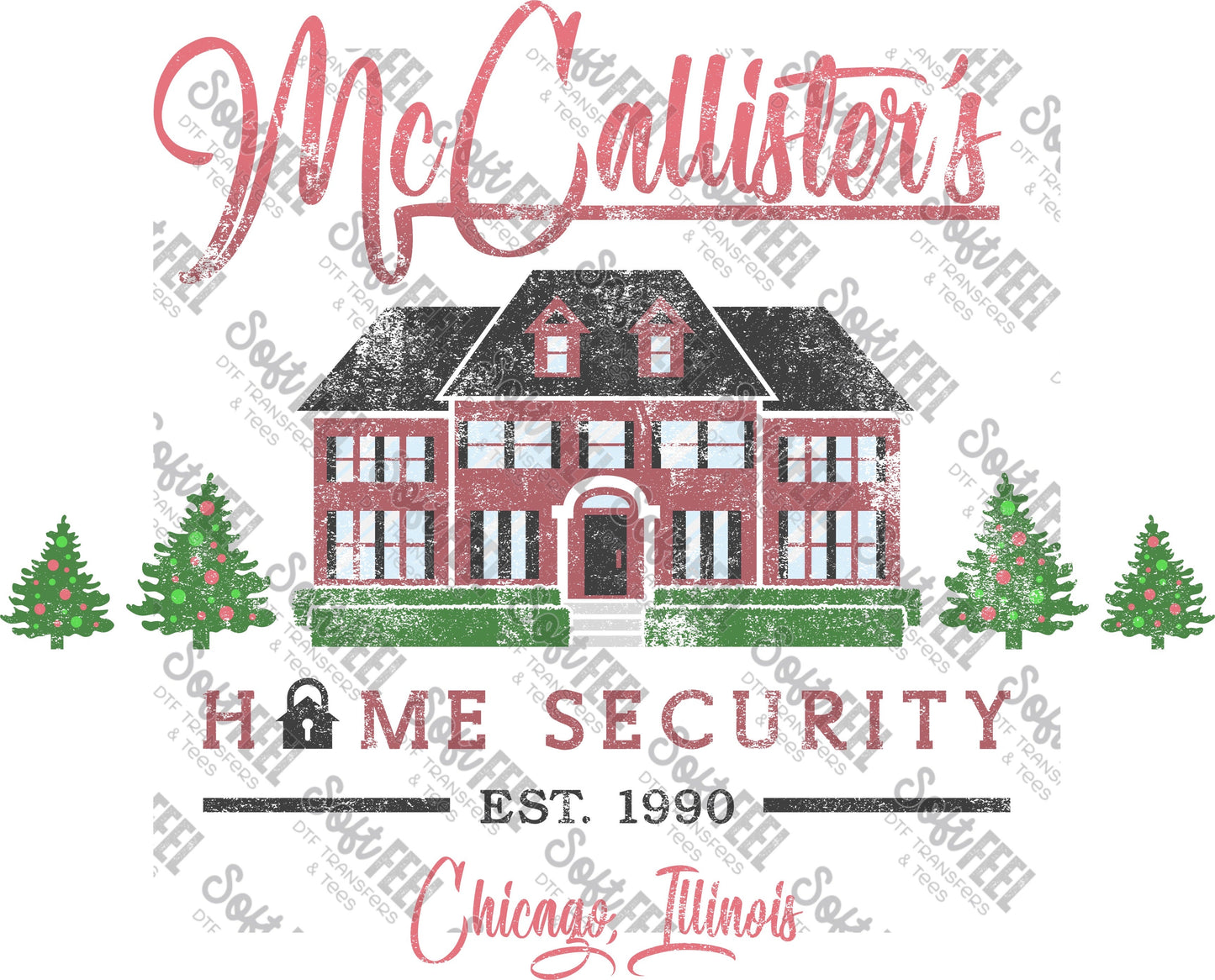 Christmas Movie Home Security - Christmas - Direct To Film Transfer / DTF - Heat Press Clothing Transfer